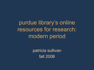 PowerPoint Introducing Library Databases for Research in Modern