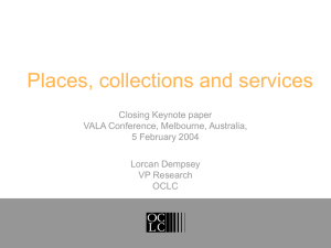 Collections, networks, places