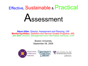 Effective, Sustainable, Practical Library Assessment