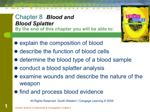8 Blood Splatter Analysis - Belle Vernon Area School District