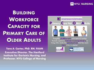 Building Workforce Capacity for Primary Care of Older Adults