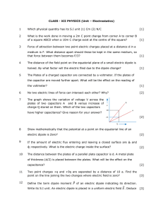 full question paper on electrostatics