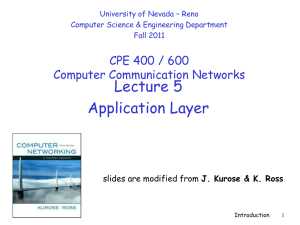 Application Layer (1) – Introduction, Web