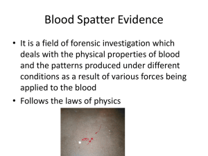 Blood Spatter Evidence