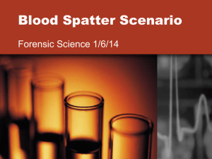 1/7 Blood Spatter Info, Calculating Angle