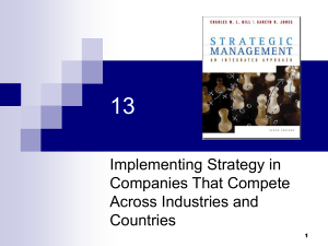 Chapter 13 Implementing Strategy in Companies That Compete