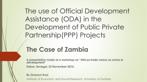 The use of Official Development Assistance (ODA) in the