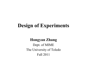 Design and Analysis of Engineering Experiments