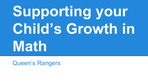 Supporting Your Child's Growth in Math