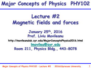 Major Concepts of Physics PHY102 Spring 2005