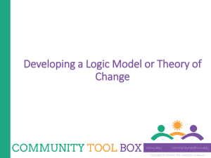 Logic models… - The University of Kansas