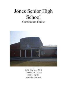 Jones Senior High Curriculum