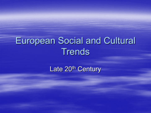 European Social and Cultural Trends