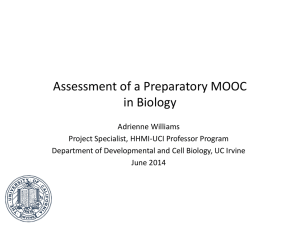 Assessment of a Preparatory MOOC in Biology