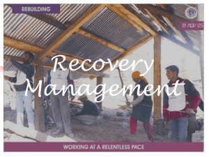 Recovery Management