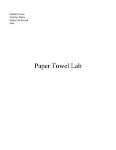 Paper Towel Lab 1. Copy the question