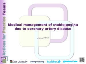 Medical management of stable angina
