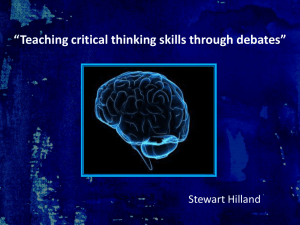 Critical Thinking. - Sheffield Hallam University