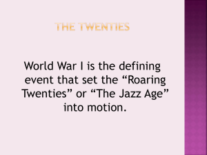 The roaring twenties - Immaculateheartacademy.org
