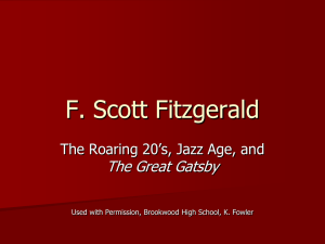 F. Scott Fitzgerald - Brookwood High School