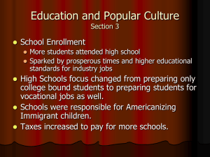 Education and Popular Culture Section 3