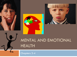 Mental and Emotional Health slide show