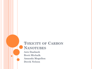 Toxicity of Carbon Nanotubes - Artie McFerrin Chemical