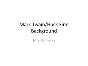 Mark Twain/Huck Finn Background