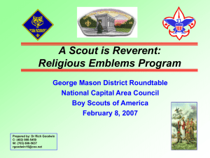 Religious Emblems Program - US Scouting Service Project