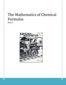 The Mathematics of Chemical Formulas