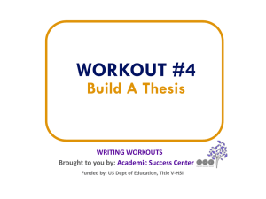 Build a Thesis - Los Angeles Mission College