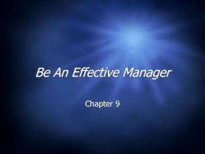 Be An Effective Manager