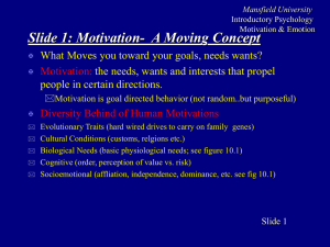 Motivation - Mansfield University of Pennsylvania
