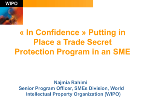 Putting in Place a Trade Secret Protection Program