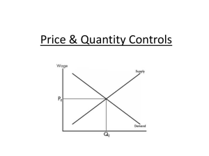 Price & Quantity Controls