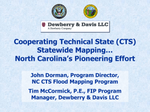 Cooperating Technical State (CTS) Statewide Mapping… North