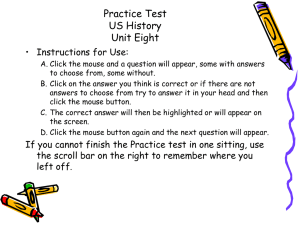 Practice Test US History Unit Eight