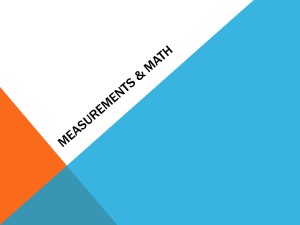 Measurement & Math