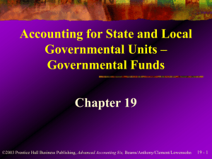 Accounting for State and Local Governmental Units – Governmental