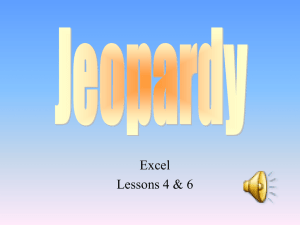 Jeopardy PowerPoint review game for Excel.