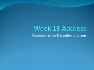 Week 15 Address 212
