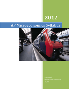 AP Microeconomics Syllabus
