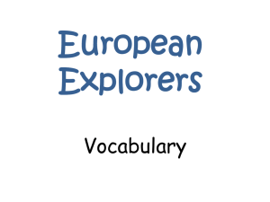 European Explorers Vocabulary