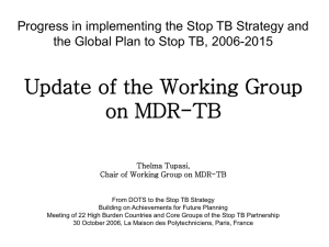 WHO's role in addressing drug-resistant tuberculosis