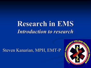 click here to view Research in EMS role of EMS