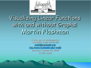 Visualizing Linear Functions with and without Graphs!