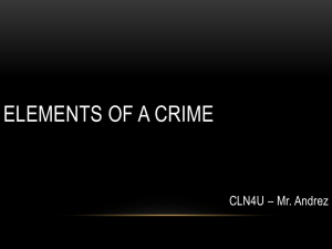 Unit 3- Crime and the Law