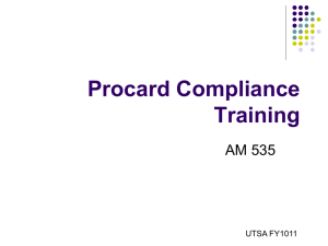 Procard Compliance Training