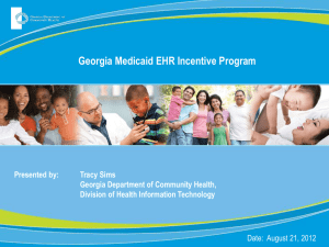 Georgia Medicaid EHR Incentive Program 082112