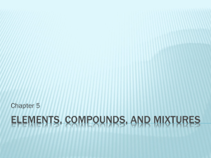 Element, Compounds, and Mixtures